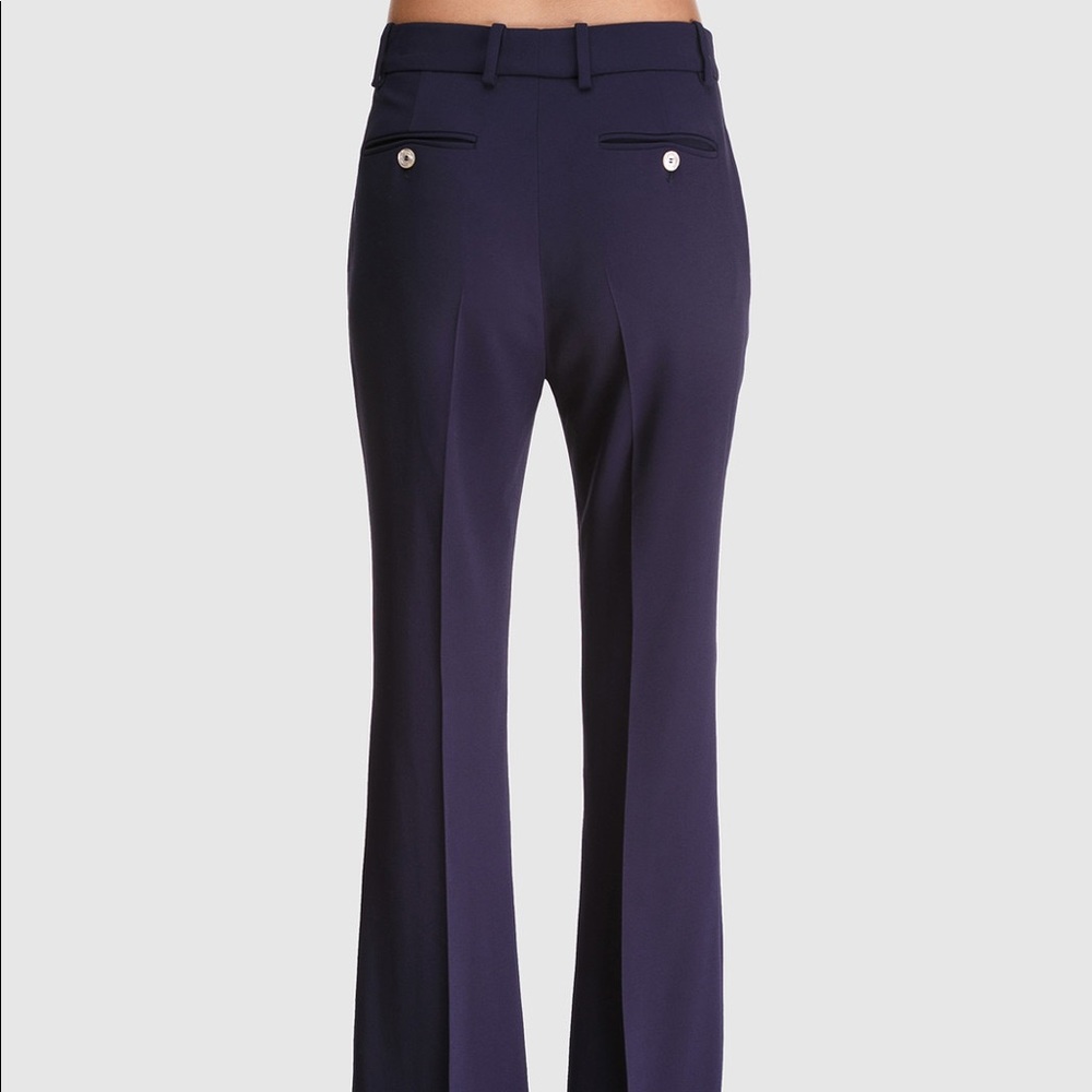 Gucci Cady Stretch Flared Trousers - Navy Blue
